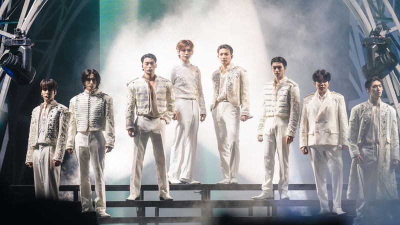 ATEEZ performing in New York in August 2024